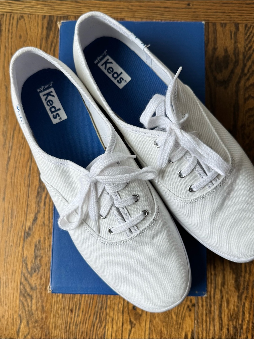 Keds Champion White Canvas Classic Lace Up Sneakers 8.5 W In Box - Picture 9 of 9